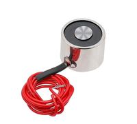 Elettromagnete, tensione di lavoro 5±1V, valore massimo di aspirazione 25kg/245N, 34x25mm. L'elettromagnete a ventosa rotonda