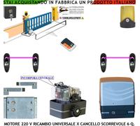 ELETTROMOTORE 220 V CANCELLO SCORREVOLE 6 Q AUTOMATISMO TELEC 2 FOTOC FARO SELET
