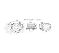 Elettromotore Interno Ventilatore Per Mercedes-Benz C-Class T-Modello Anno 02-07