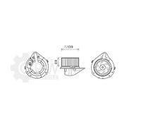 Elettromotore Ventola Interna Per Audi A4 1.9 TDI Anno 95-00