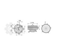 Elettromotore Ventola Interna Per BMW 7 Serie 745D Anno 05-05