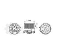 Elettromotore Ventola Interna Per Citroën C2 1.6 VTS Anno 05-09