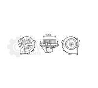 Elettromotore Ventola Interna Per Opel Combo Furgone/Wagon