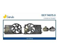 Motore ventola radiatore per guida a Sx/Dx CEF74075AS CASCO per CITROËN