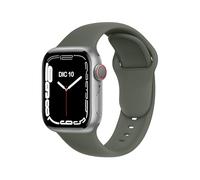 ELETTRONEO C1B Cinturino per Apple Watch Ultra 2 49mm, Serie 10 46mm, 9 8 7 45mm 41mm, SE 6 5 4 44mm 40mm, 3 2 1 42mm 38mm Donna Uomo Band Bracciale Sport Silicone,Verde Militare