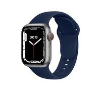 ELETTRONEO C1B Cinturino per Apple Watch Ultra 2 49mm, Serie 10 46mm, 9 8 7 45mm 41mm, SE 6 5 4 44mm 40mm, 3 2 1 42mm 38mm Donna Uomo Band Bracciale Sport Silicone,Blu Fossa delle Marianne