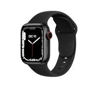 ELETTRONEO C1B Cinturino per Apple Watch Ultra 2 49mm, Serie 10 46mm, 9 8 7 45mm 41mm, SE 6 5 4 44mm 40mm, 3 2 1 42mm 38mm Donna Uomo Band Bracciale Sport Silicone,Nero