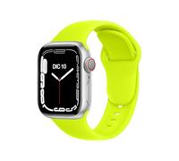 ELETTRONEO C1B Cinturino per Apple Watch Ultra 2 49mm, Serie 10 46mm, 9 8 7 45mm 41mm, SE 6 5 4 44mm 40mm, 3 2 1 42mm 38mm Donna Uomo Band Bracciale Sport Silicone,Giallo Fluorescente