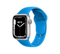 ELETTRONEO C1B Cinturino per Apple Watch Ultra 2 49mm, Serie 10 46mm, 9 8 7 45mm 41mm, SE 6 5 4 44mm 40mm, 3 2 1 42mm 38mm Donna Uomo Band Bracciale Sport Silicone,Blu Oceano