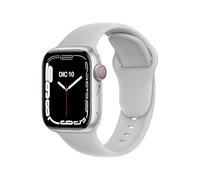 ELETTRONEO C1B Cinturino per Apple Watch Ultra 2 49mm, Serie 10 46mm, 9 8 7 45mm 41mm, SE 6 5 4 44mm 40mm, 3 2 1 42mm 38mm Donna Uomo Band Bracciale Sport Silicone,Grigio Luna