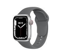 ELETTRONEO C1B Cinturino per Apple Watch Ultra 2 49mm, Serie 10 46mm, 9 8 7 45mm 41mm, SE 6 5 4 44mm 40mm, 3 2 1 42mm 38mm Donna Uomo Band Bracciale Sport Silicone,Grigio Fango Vulcanico