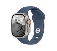 ELETTRONEO SB Cinturino per Apple Watch Ultra 3 2 49mm, Serie 11 10 46mm, 9 8 7 45mm 41mm, SE 6 5 4 44mm 40mm, 3 2 1 42mm 38mm Donna Uomo Band Bracciale Sport Silicone, Blu Abisso