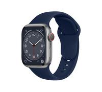 ELETTRONEO SBC1 Cinturino per Apple Watch Ultra 2 49mm, Serie 10 46mm, 9 8 7 45mm 41mm, SE 6 5 4 44mm 40mm, 3 2 1 42mm 38mm Donna Uomo Band Bracciale Sport Silicone, Marianna Blu