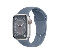 ELETTRONEO SBC1 Cinturino per Apple Watch Ultra 2 49mm, Serie 10 46mm, 9 8 7 45mm 41mm, SE 6 5 4 44mm 40mm, 3 2 1 42mm 38mm Donna Uomo Band Bracciale Sport Silicone, Tempesta Blu