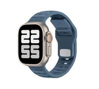 ELETTRONEO UC1 Cinturino per Apple Watch Ultra 3 2 49mm, Serie 11 10 46mm, 9 8 7 45mm 41mm, SE 6 5 4 44mm 40mm, 3 2 1 42mm 38mm Donna Uomo Band Bracciale Sport Silicone, Blu Abisso