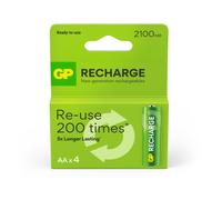 Elettronica - Vari - Blister 4 Batterie Ricaricabili Aa Stilo 2100 Mah Gp Recyko