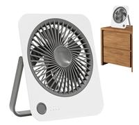 Techly 621666 Ventilatore da Scrivania Ultra Sottile Pieghevole e Portatile a 4 velocità Bianco