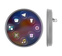 elettronico digitale: pulsante animato ricaricabile tramite USB, dispositivo creativo per lo scambio di informazioni multimediali, hardware Smart Pin in ABS leggero, accessorio elettronico | per colle