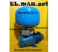 Elettropompa Autoadescante 1 HP 750 W + Kit Autoclave Idrosfera Pressostato ecc.
