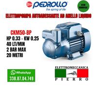 ELETTROPOMPA AUTOADESCANTE CKM50-BP V230 + KIT EROGATORE CARBURANTE PEDROLLO