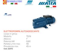 Elettropompa Autoadescante Jet 0,8-1,5 HP Aspirazione 8-9 M Acque Miscelate Gas