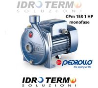 ELETTROPOMPA CPm 158 PEDROLLO MONOFASE CENTRIFUGA 1 HP 0,75KW 230V DA SERBATOIO
