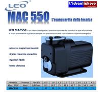ELETTROPOMPA INTELLIGENTE LEO MAC550 CON INVERTER INTEGRATO DISPLAY TOUCH SCREEN