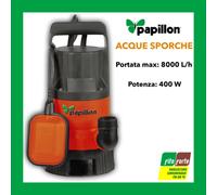 ELETTROPOMPA PAPILLON MORAY SOMMERGIBILE ACQUE SPORCHE POMPA SOMMERSA 400 W