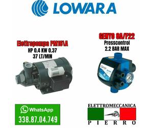 ELETTROPOMPA POMPA LOWARA PM16 Presscontrol PM 16 + GENYO 8A/F22 KIT AUTOCLAVE