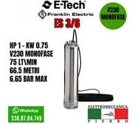 ELETTROPOMPA POMPA SOMMERSA MONOBLOCCO 5" E-TECH ES V230 COMP IDROGO SCUBA