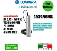 ELETTROPOMPA POMPA SOMMERSA MONOBLOCCO 5" V230 SCUBA COMP IDROGO ES