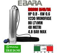 ELETTROPOMPA POMPA SOMMERSA MULTISTADIO 5" EBARA IDROGO M40-M80 V230 MONOFASE