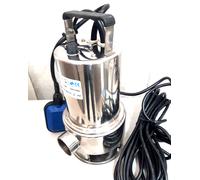 ELETTROPOMPA SOMMERGIBILE FOGNA HP 1 V220 ACCIAIO INOX 200 LITRI HM 8 MT