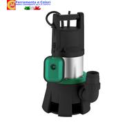 Elettropompa Sommersa a Getto Da Giardino 1300W INOX Acque Scure Sporche Luride