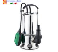 Elettropompa Sommersa Acque Scure Sporche Luride 1100W Pompa Sommergibile INOX