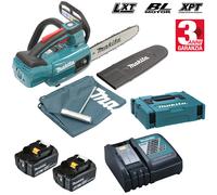Elettrosega da Potatura 18V MAKITA Barra CARVING 2 Batterie 5Ah Caricabatterie