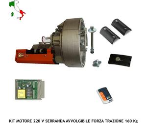 ELETTROSERRANDA160 Kg 16 mt² MOTORE 220 V SARACINESCA CENTRALE RADIOCOM R. CODE