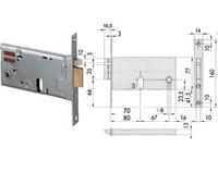 ELETTROSERRATURA DA INFILARE PER FASCE MM.77 H 1445 mm.70 (14450700) frontal...