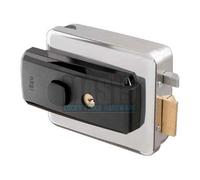 Art. 52N012 ELETTROSERRATURA APPLICARE SERIE 52N per cancelli 12V Finitura INOX CILINDRO FISSO CON CHIAV; Serratura reversibile entrata 60-70-80