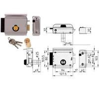 Elettroserratura per Cancelli con Tetto 8992 50 mm 80 Sx (8992.2) Viro
