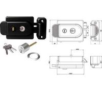 ELETTROSERRATURA PER PORTE IN LEGNO CILINDRO STACCATO UNICA Y780- - antracite...