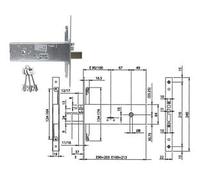 Elettroserratura Triplice da Infilare per Fascia D Mappa 64 mm H 96391 100