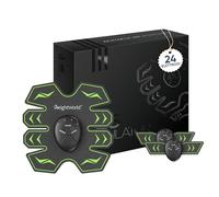 Elettrostimolatore Addominali con 24 Elettrodi EMS, Stimola e Rafforza i Muscoli, Elettrostimolatore Muscolare, Professionale, Sicuro e Facile da Usare, 10 Livelli e 6 Modalità, Allenamento a Casa