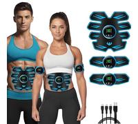 Elettrostimolatore Muscolare, 8 modalità e 19 Livelli di Intensità,Elettrostimolatore per Addominali，EMS Stimolatore Addominale USB Ricaricabile,Addome/Braccio/Gambe