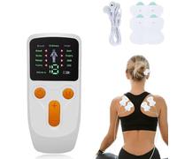 Elettrostimolatore Muscolare TENS, 8 Modalità 15 Impostazioni di Intensità Elettrostimolatore con 4 Elettrodi Lavabili, Impulsi a Bassa Frequenza TENS, per Rilassare i Muscoli