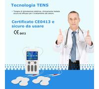 Elettrostimolatore TENS/EMS Muscolare con Elettrodi Inclusi Sollievo dal dolore
