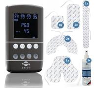 Elettrostimolatore TENS EMS STIM-PRO X9B axion® I Pack speciale | Terapia del dolore TENS, rafforzamento muscolare EMS, pavimento pelvico e massaggi | Elettrodi speciali + spray detergente