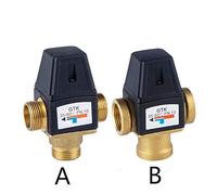 Elettrovalvola, 1" filettatura maschio a 3 vie in ottone valvola di mescolanza termostatica DN25 DN20 acqua solare valvola a 3 vie Miscelatore termostatico Valvola, Costruzione solida(DN25 B)