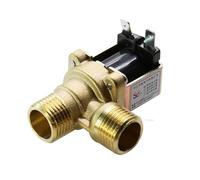 Elettrovalvola 220V DC 12V 24V DN15 G1/2 1/2'' Elettrovalvola in ottone normalmente chiusa Interruttore di ingresso acqua con filtro(12V)