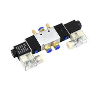Elettrovalvola 220V Pneumatica 4V220-08 Aria 5 Vie 2 Posizioni 1/4" Bobina Lega Interna DC 12V DC 24V AC110V(W 12mm Fittings)